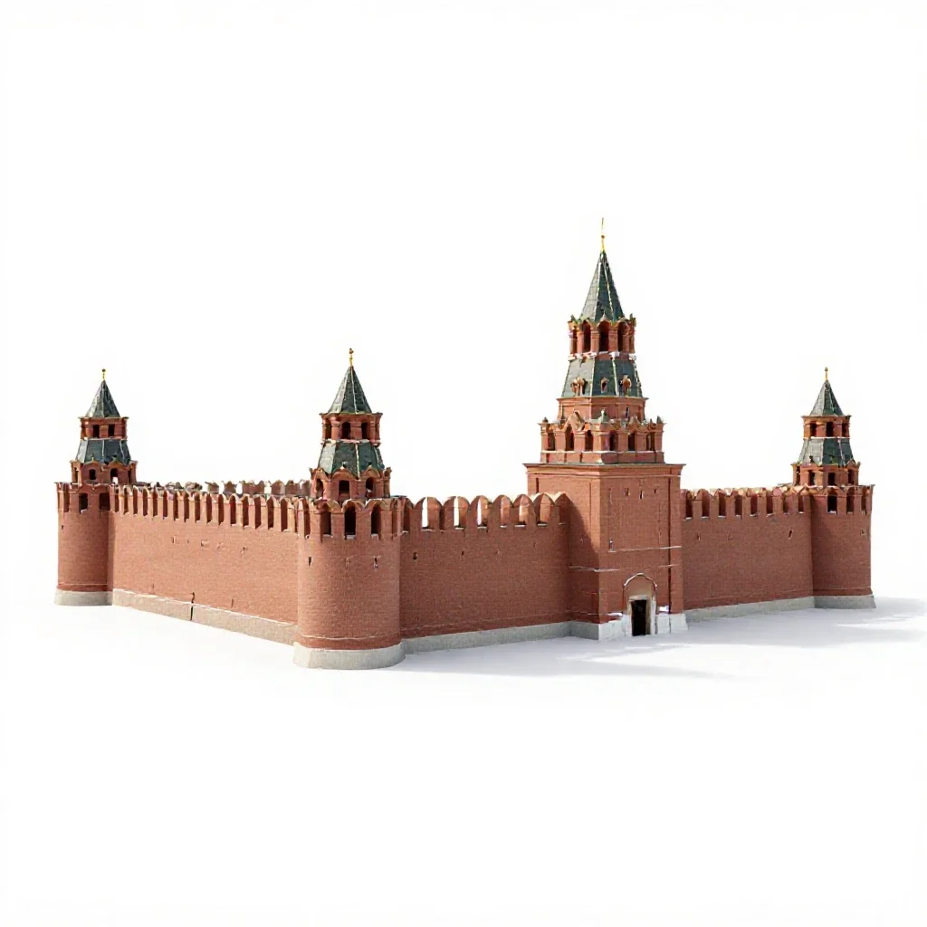 Kremlin isolated on a white background