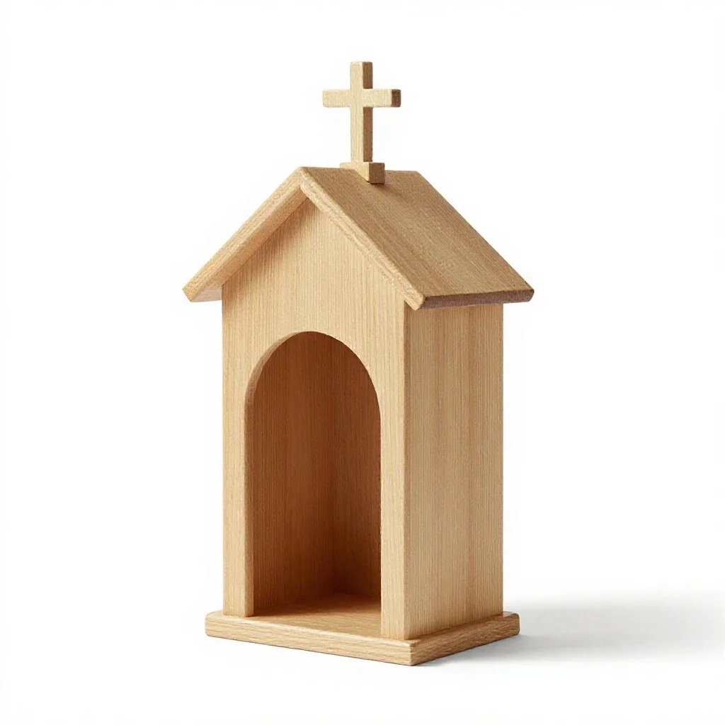 Lady chapel isolated on a white background