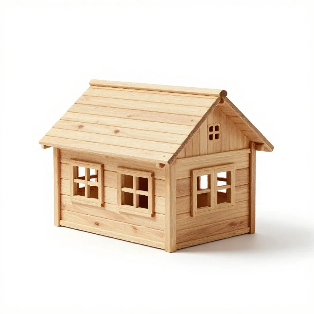 Lodging house isolated on a white background