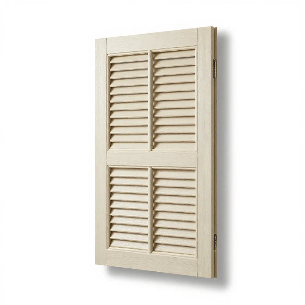 Louvered window isolated on a white background