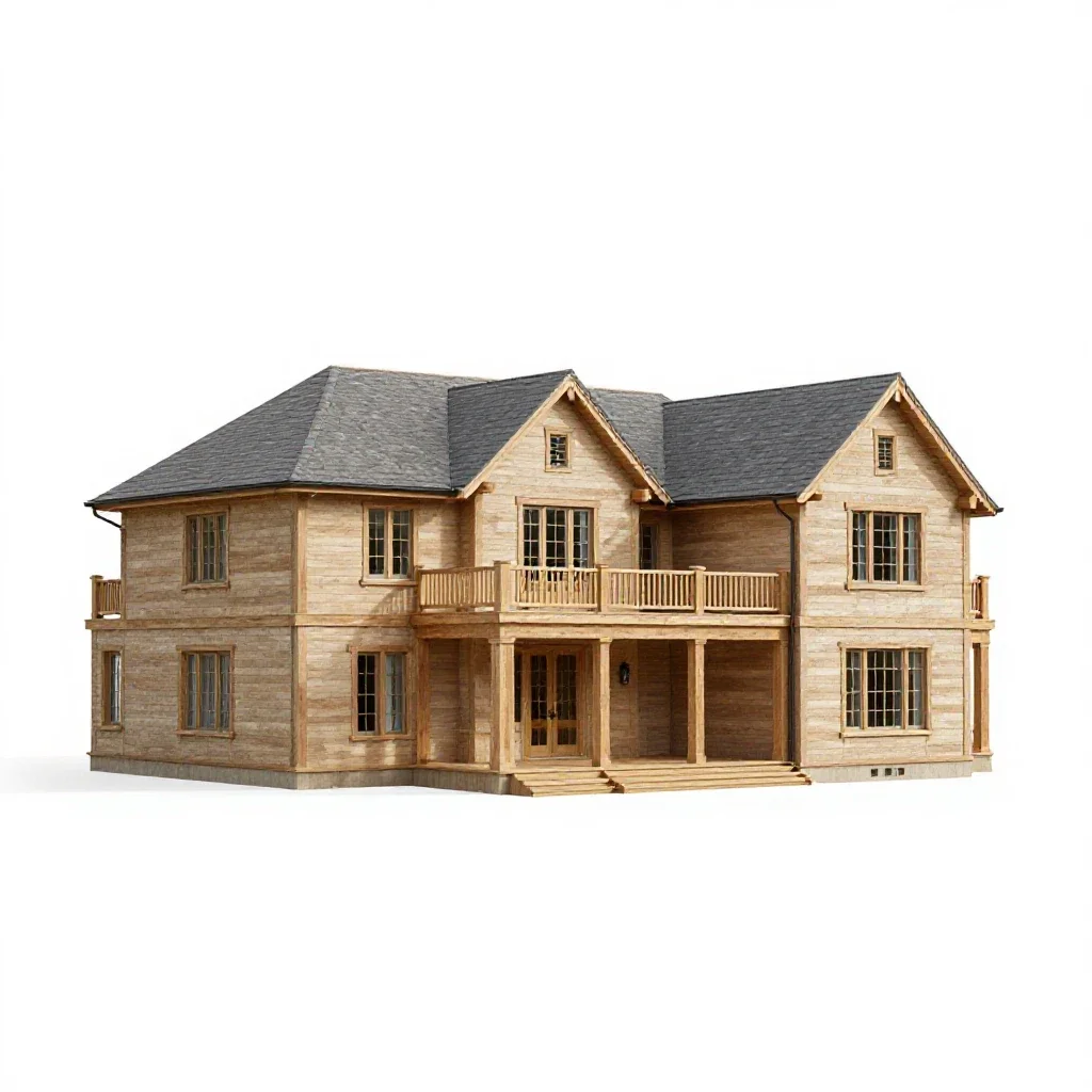 Mansion isolated on a white background