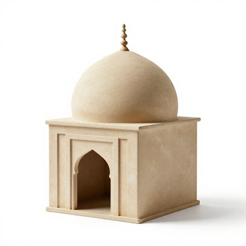 Masjid isolated on a white background