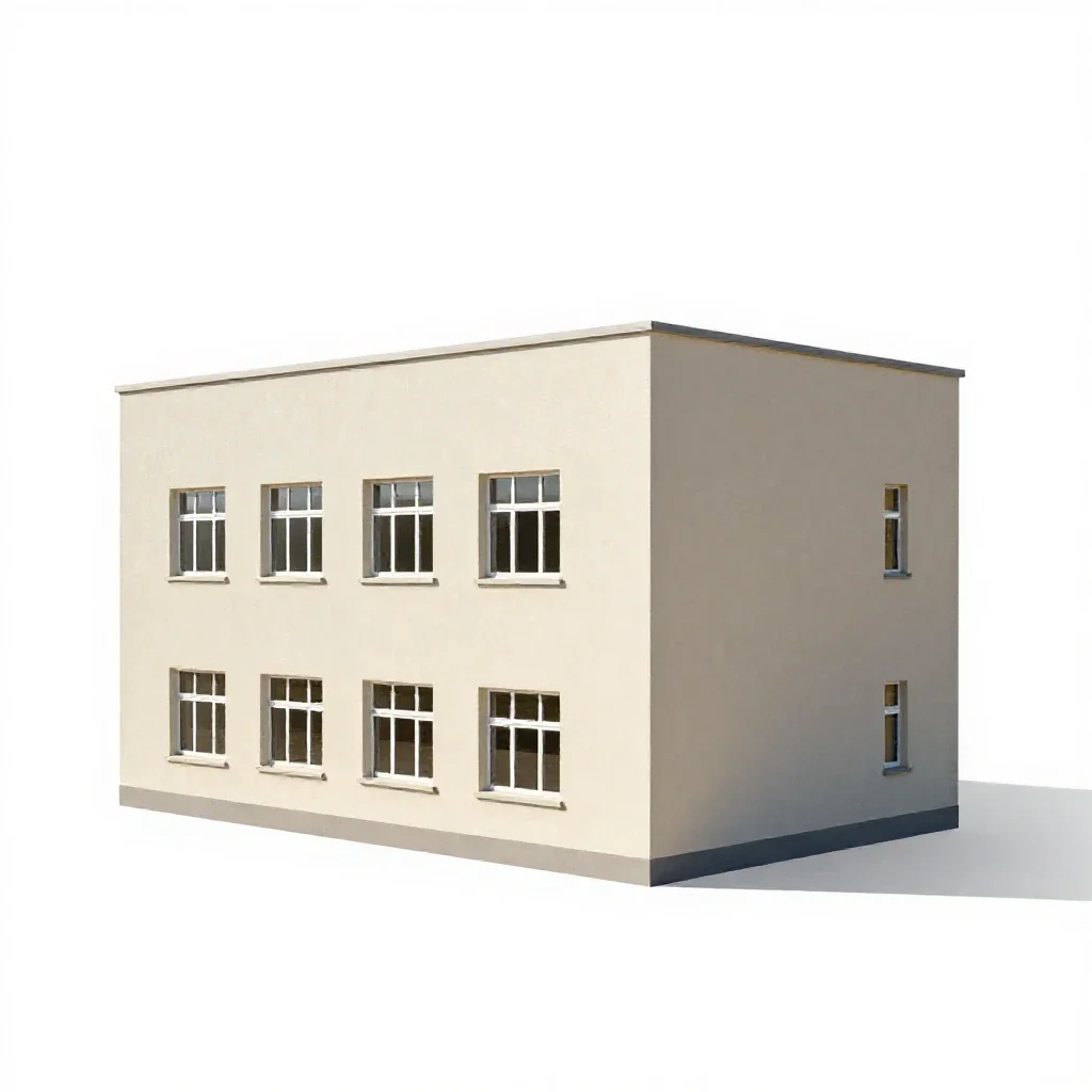 Medical building isolated on a white background
