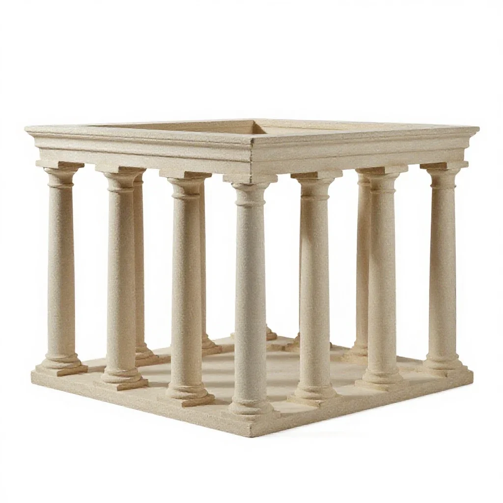 Peristyle isolated on a white background