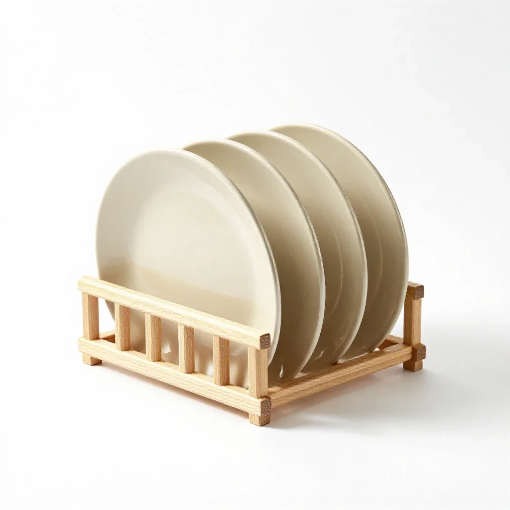 Plate rack isolated on a white background