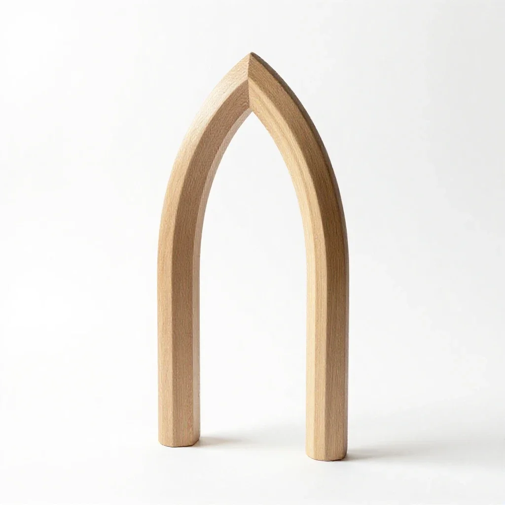 Pointed arch isolated on a white background