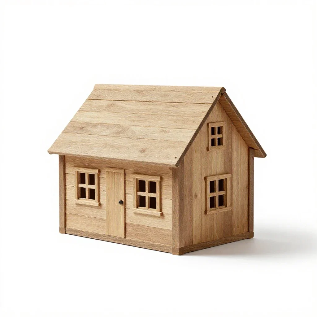 Poorhouse isolated on a white background