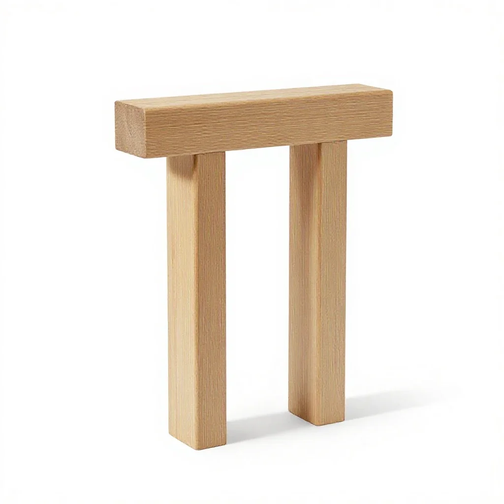 Post and lintel isolated on a white background