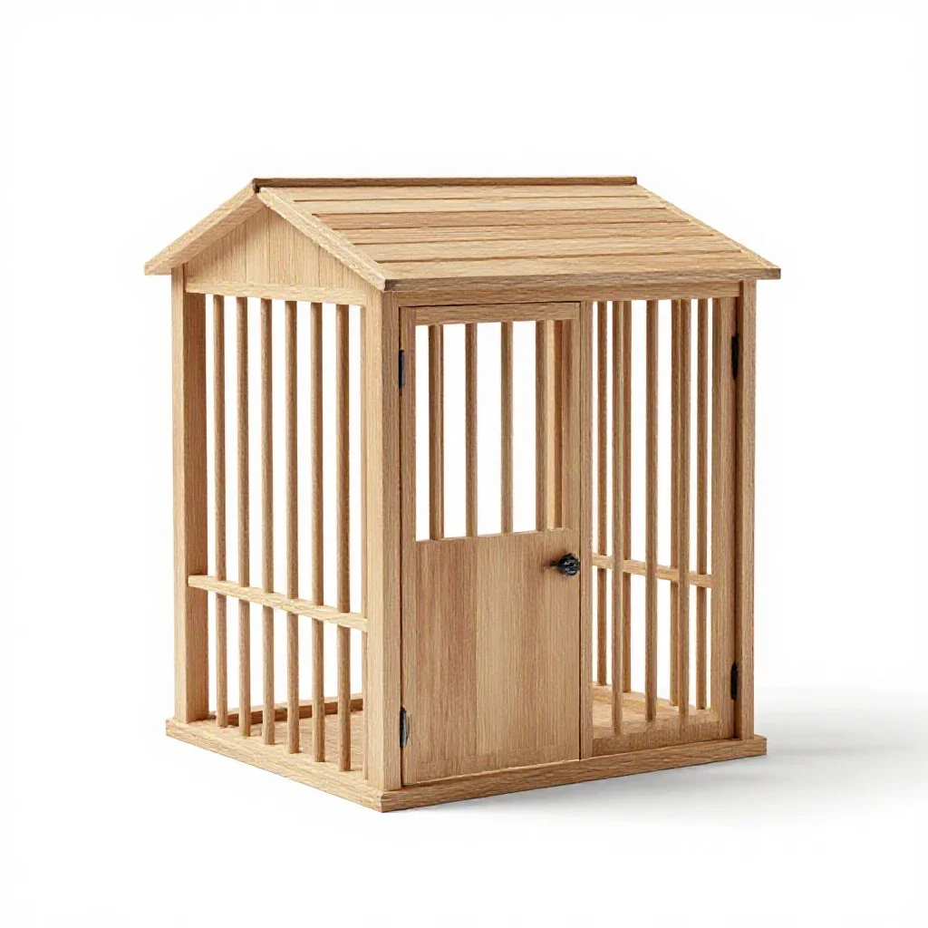 Prison isolated on a white background