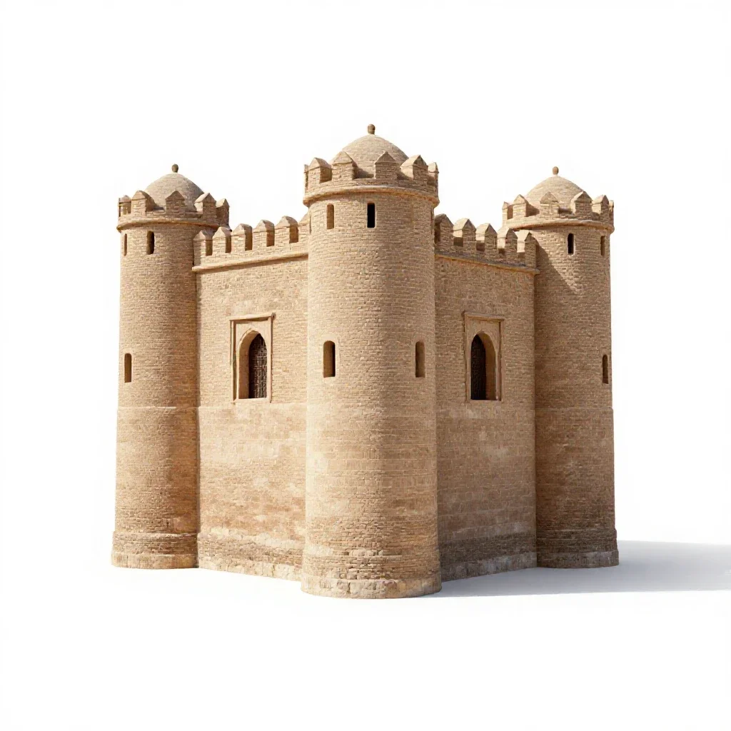 Alcazar isolated on a white background