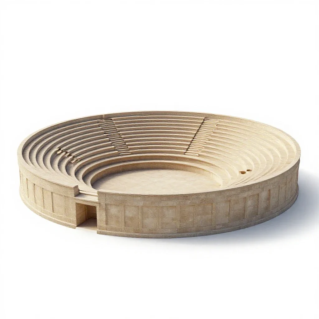 Amphitheater isolated on a white background