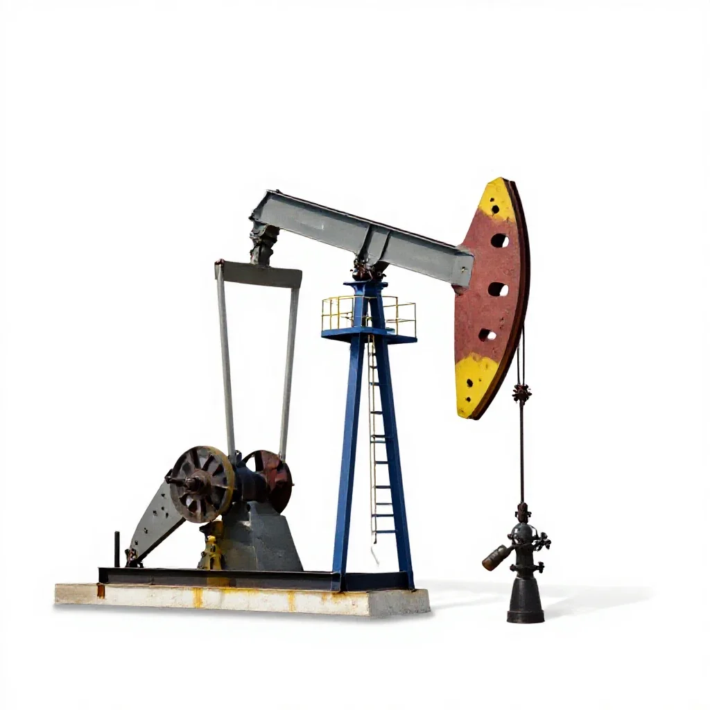 Oil refinery isolated on a white background