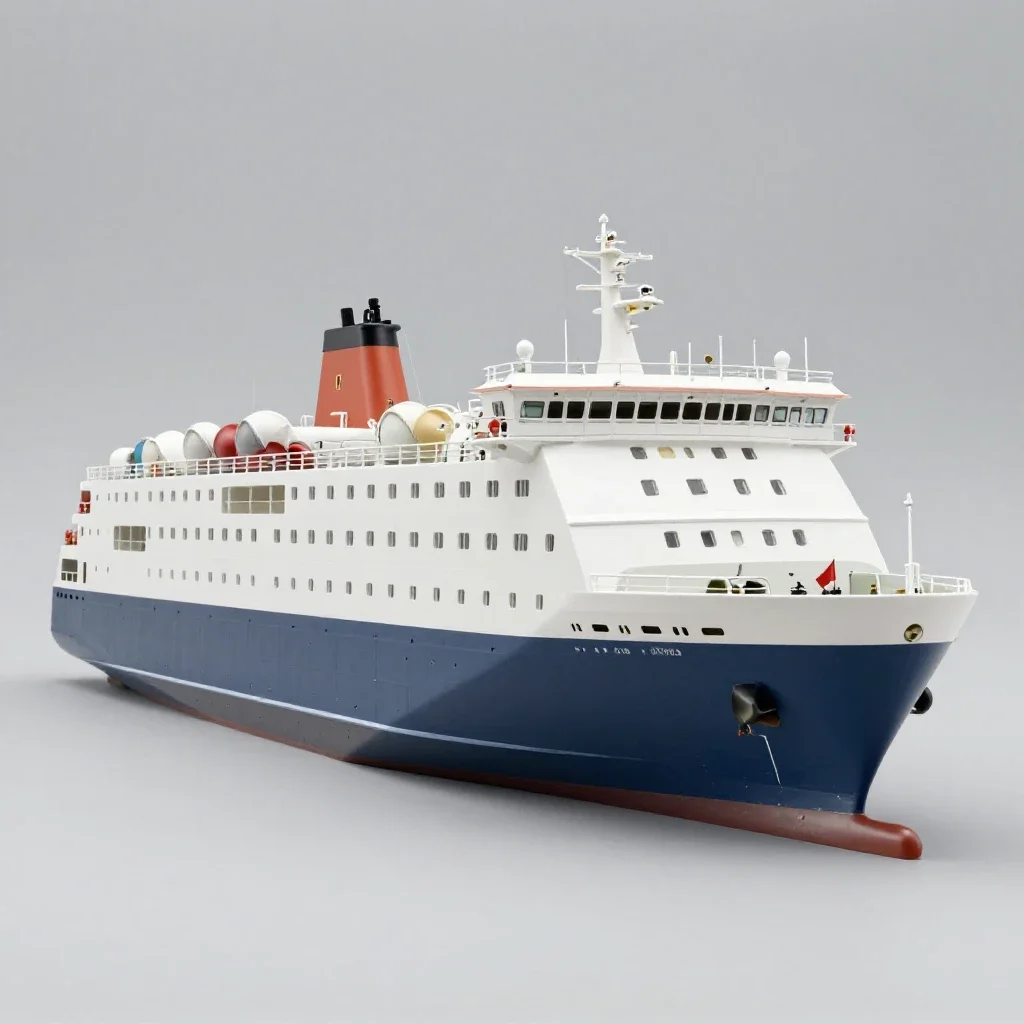 Passenger ship isolated on a white background