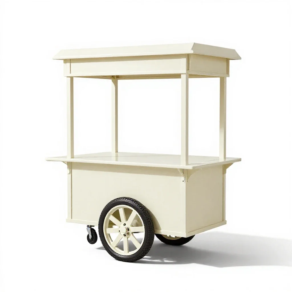 Pastry cart isolated on a white background