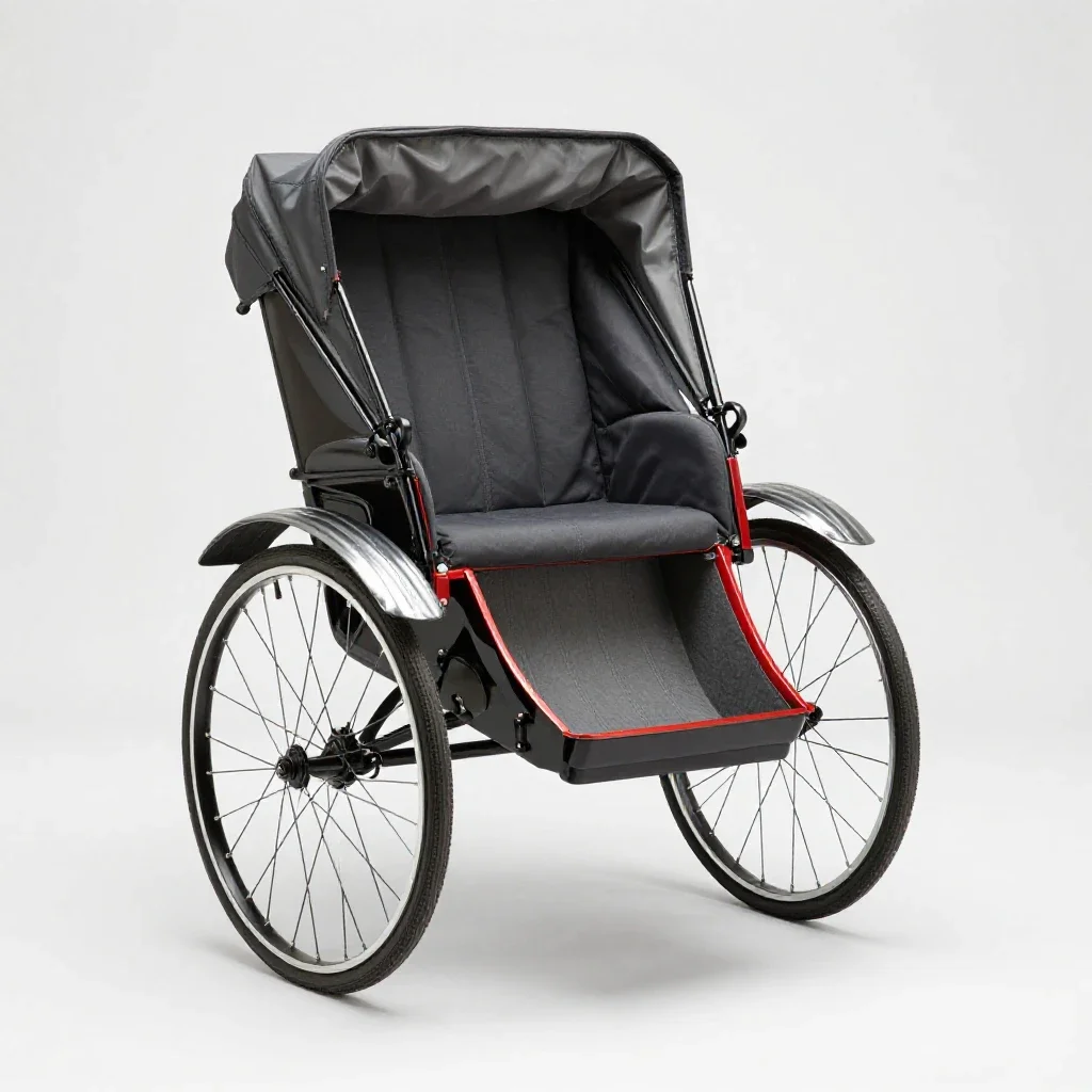Pedicab isolated on a white background