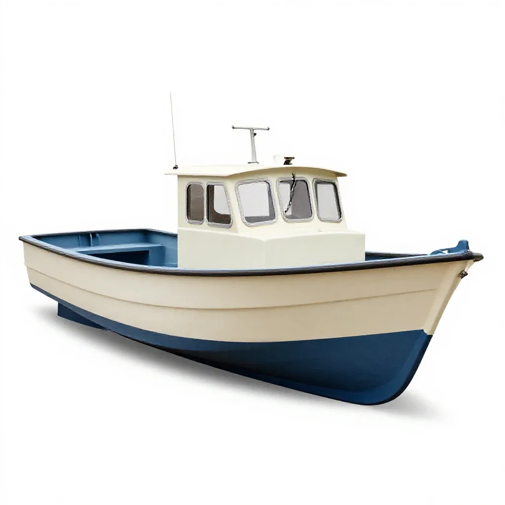 Picket boat isolated on a white background