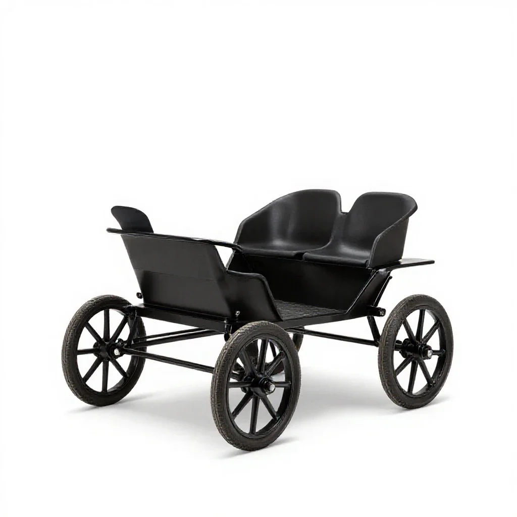 Pony cart isolated on a white background
