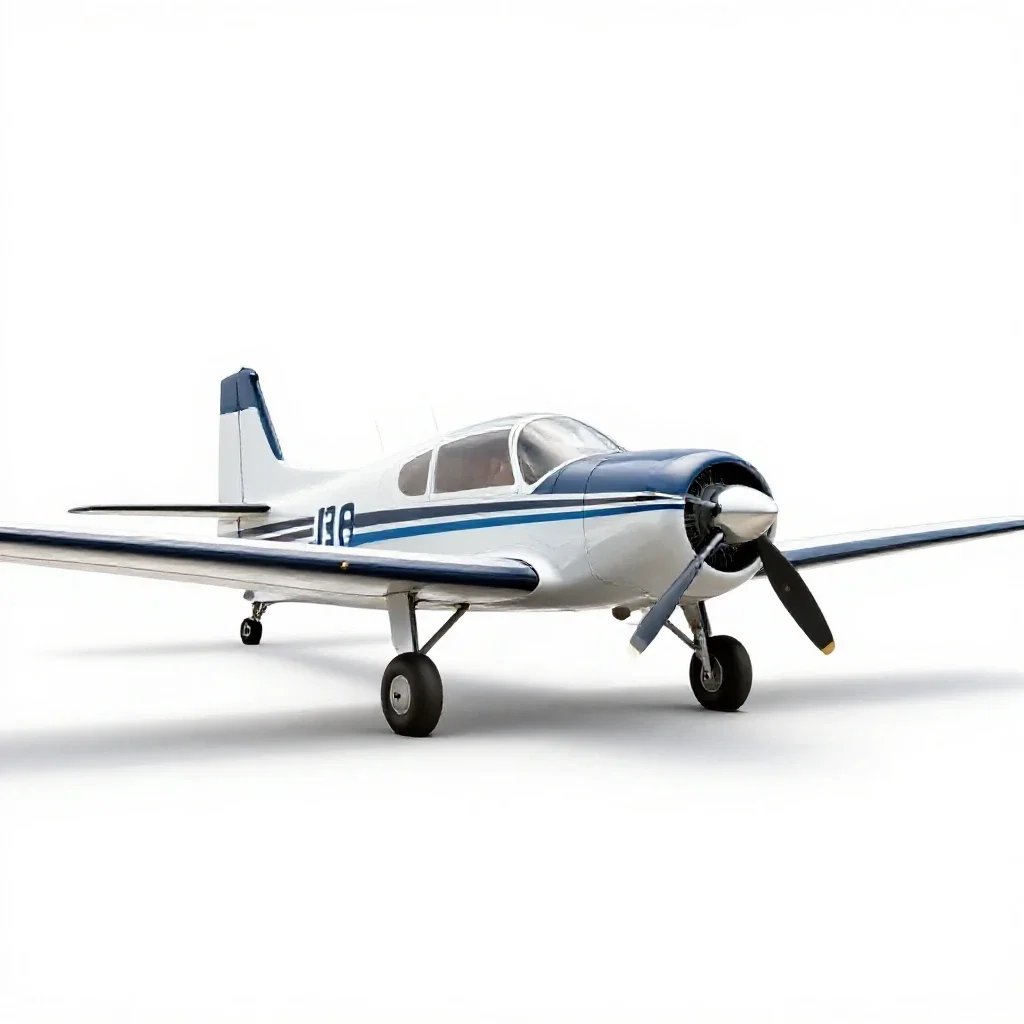 Propeller plane isolated on a white background