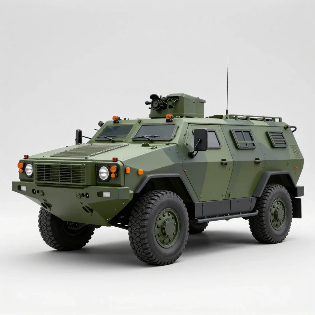 Reconnaissance vehicle isolated on a white background
