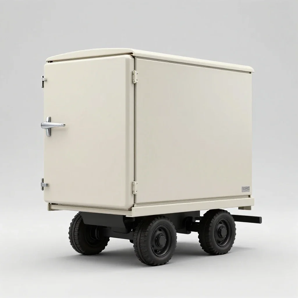 Refrigerator car isolated on a white background