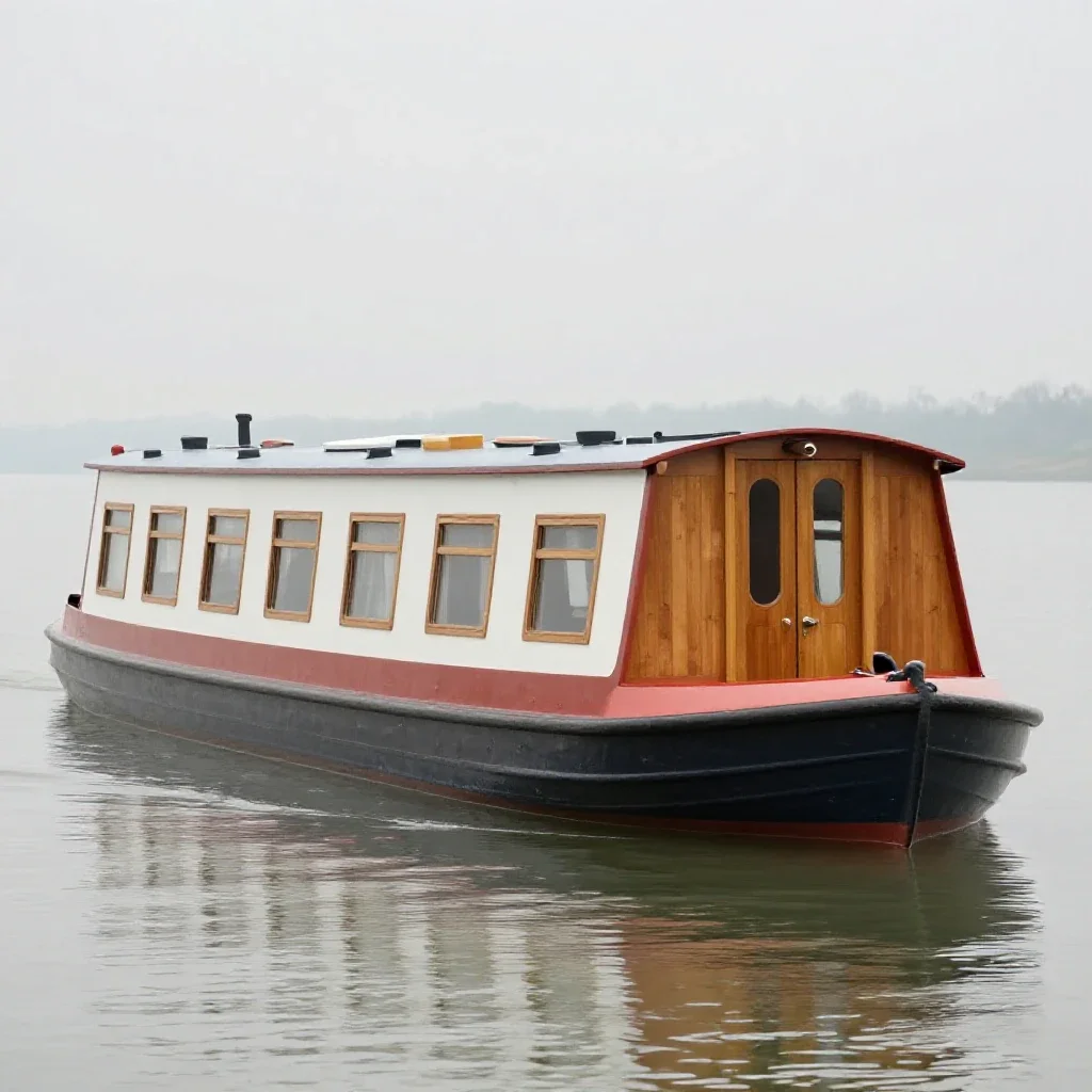 River boat isolated on a white background
