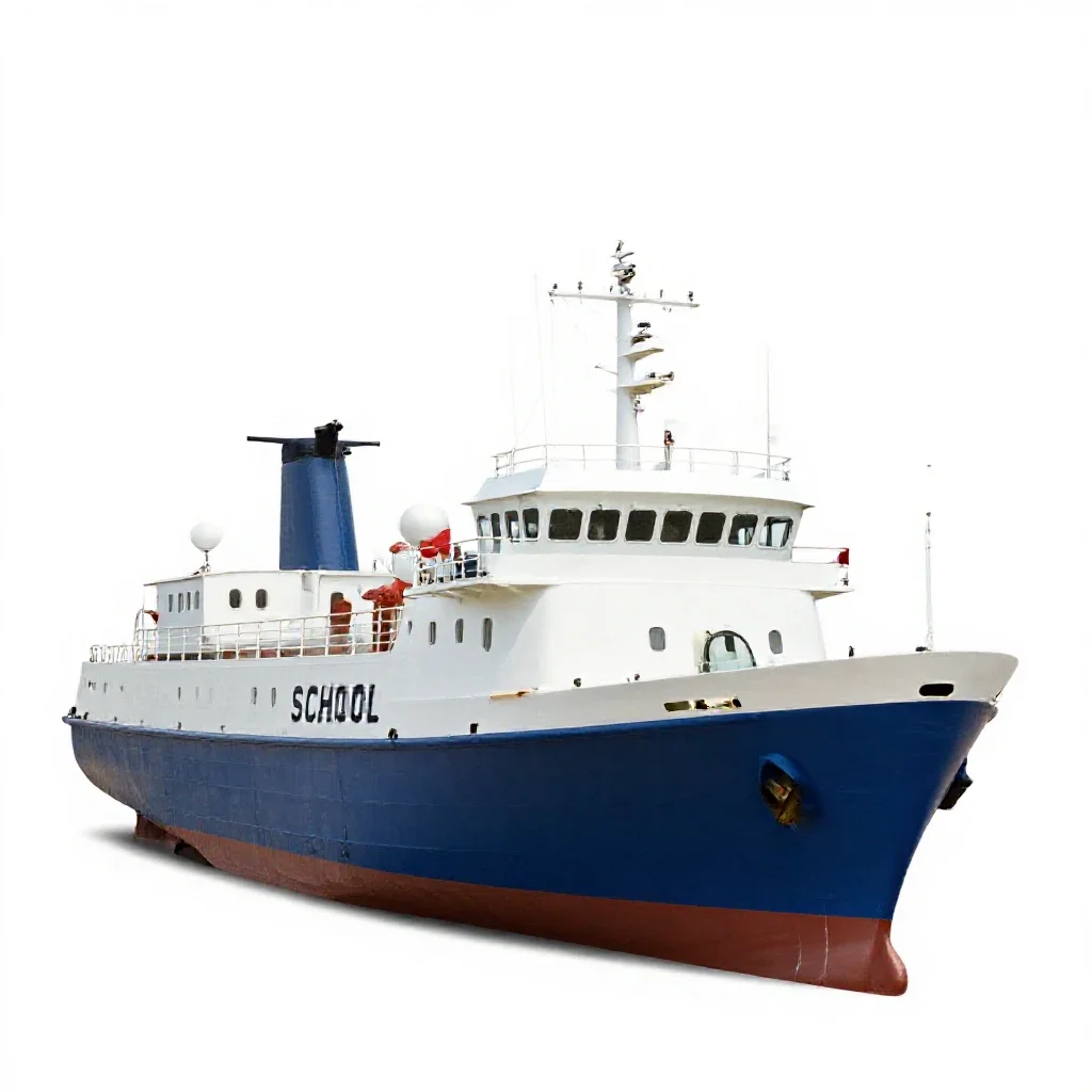 School ship isolated on a white background