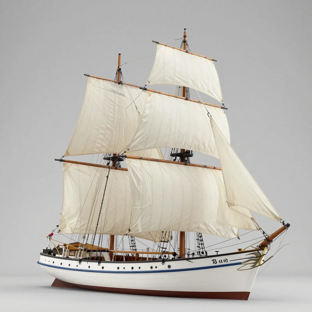 Schooner isolated on a white background