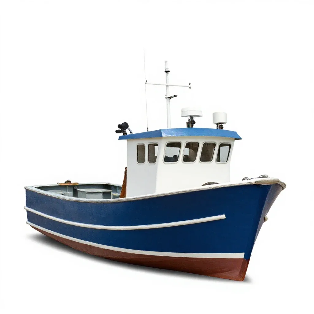 Shrimper isolated on a white background