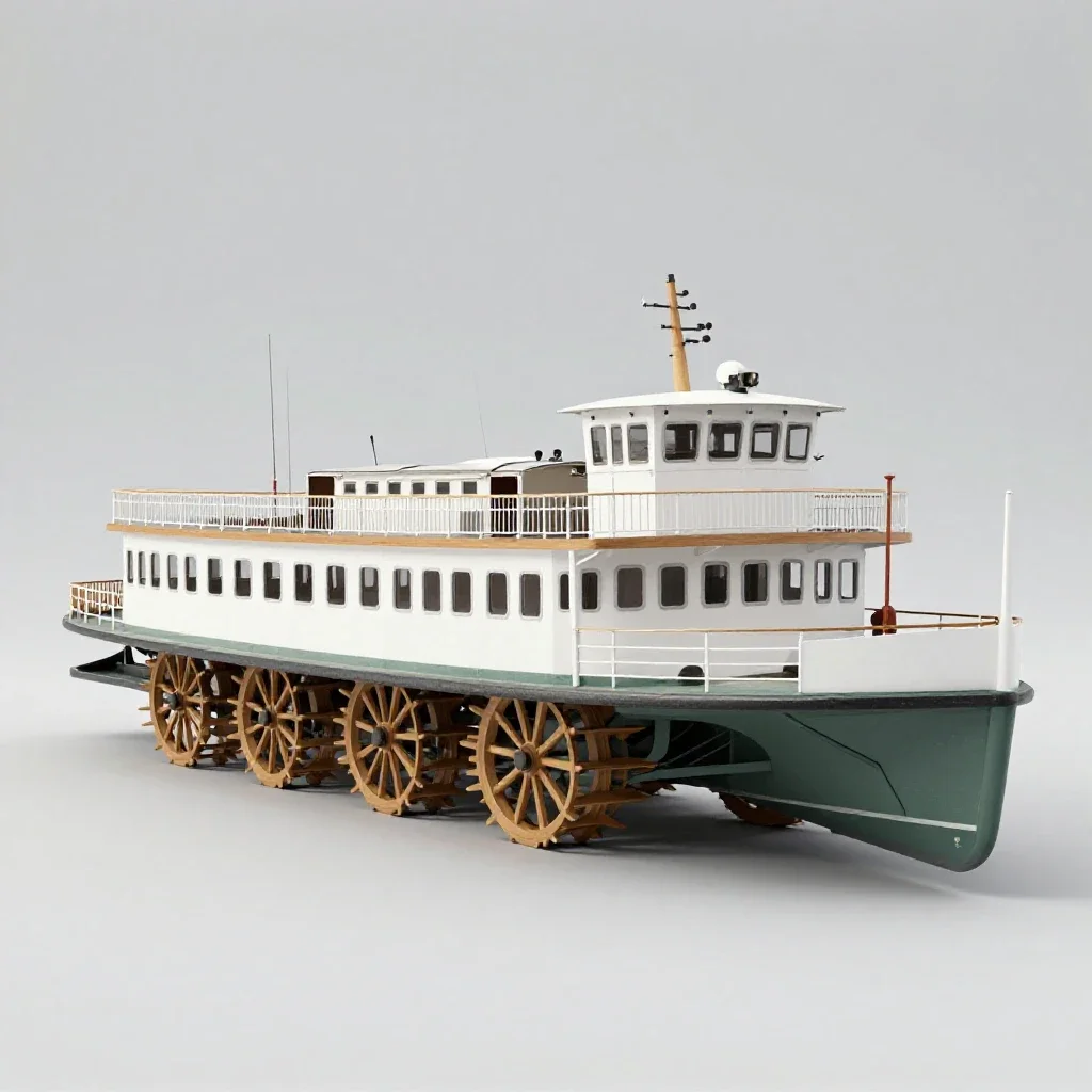 Side-wheeler isolated on a white background