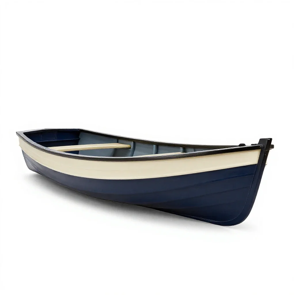 Skiff isolated on a white background