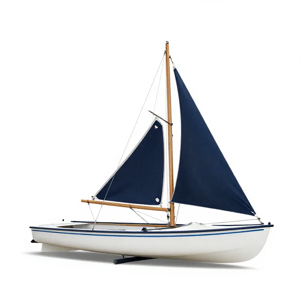 Sloop isolated on a white background