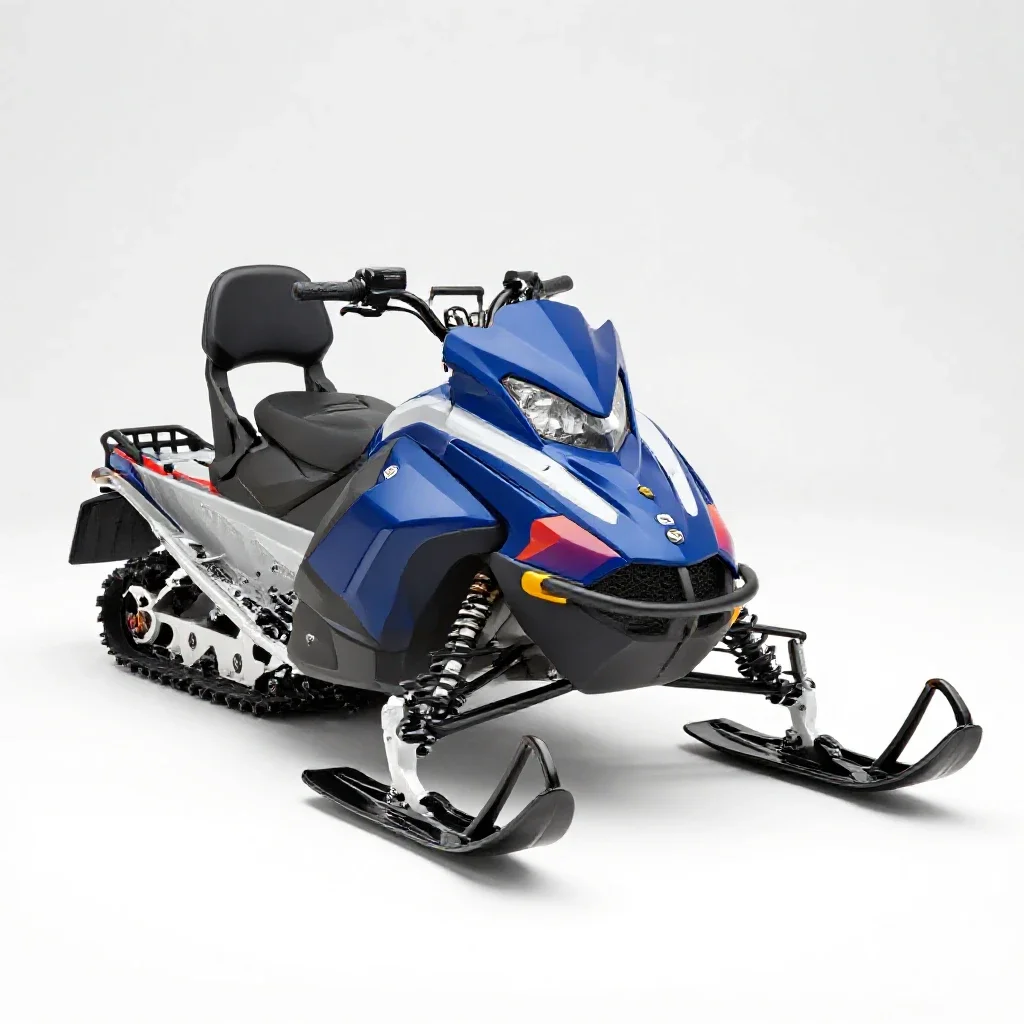 Snowmobile isolated on a white background