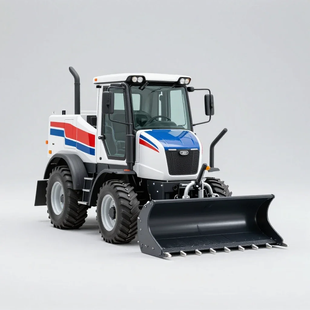 Snowplow isolated on a white background