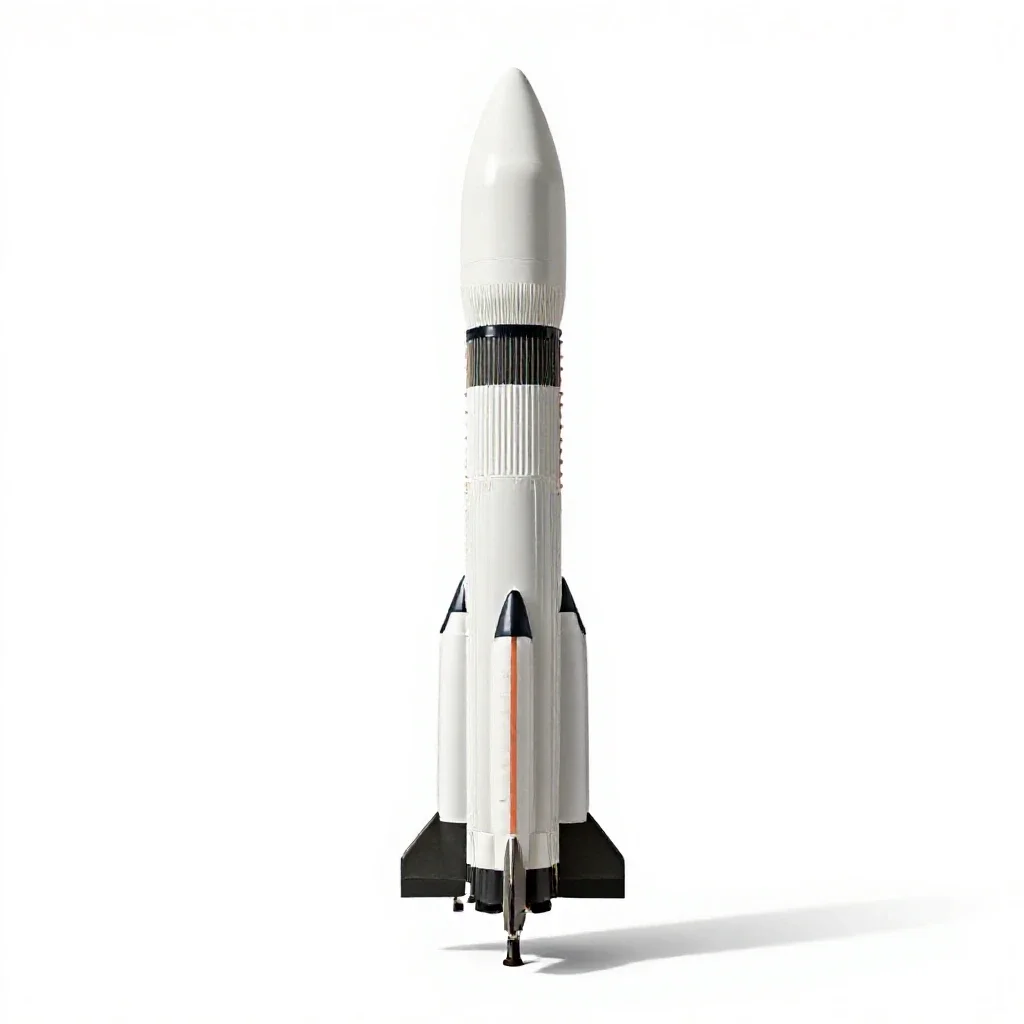 Sounding rocket isolated on a white background