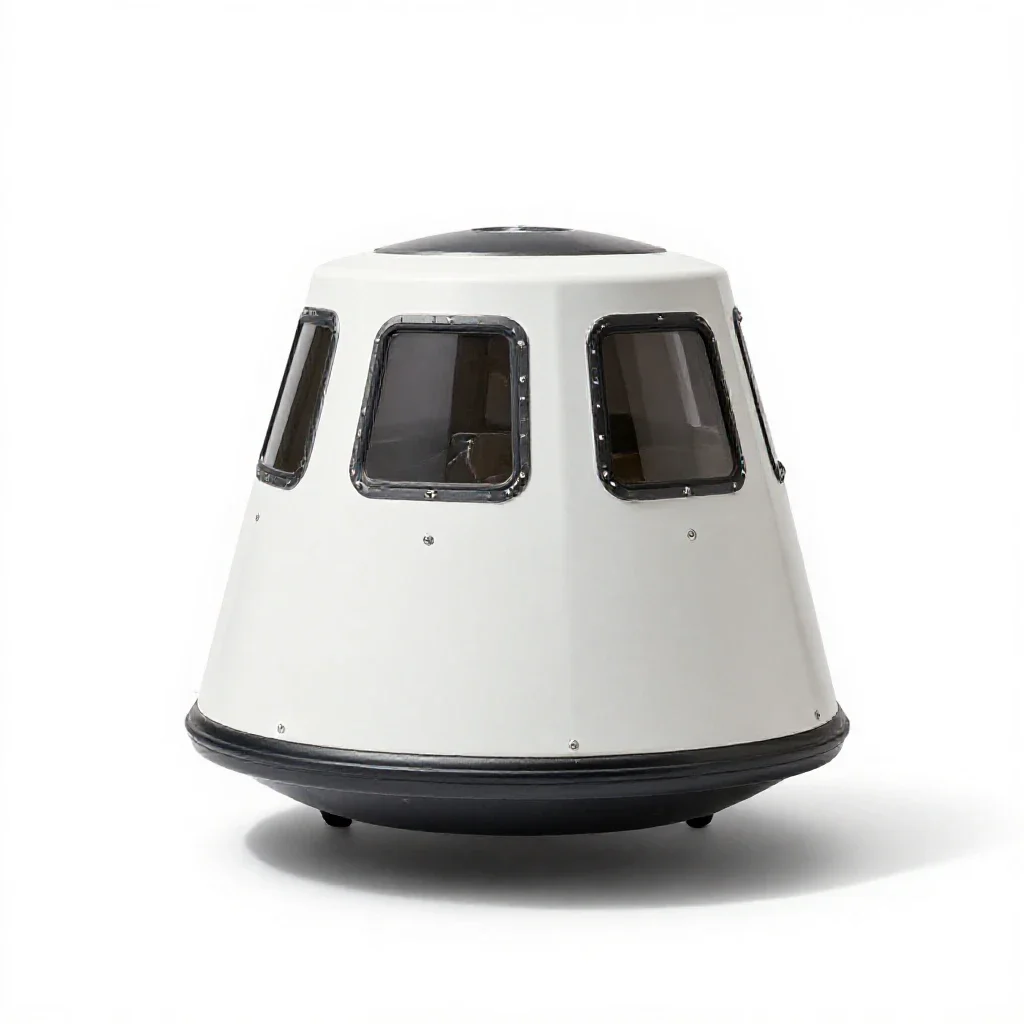 Space capsule isolated on a white background