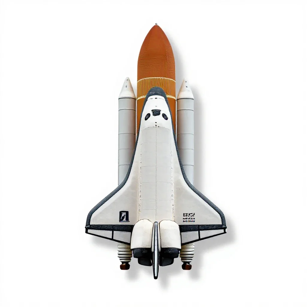 Space shuttle isolated on a white background