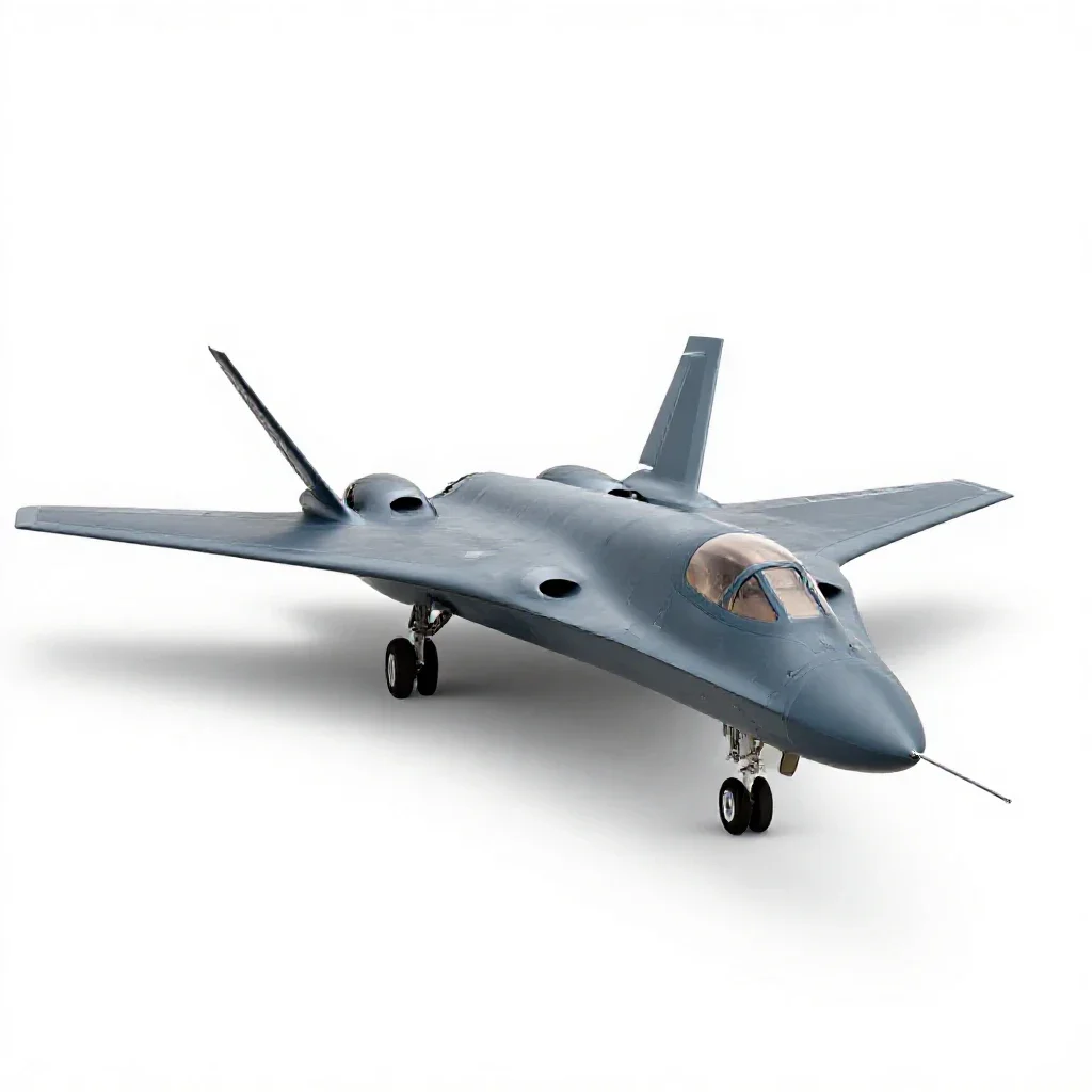 Stealth aircraft isolated on a white background