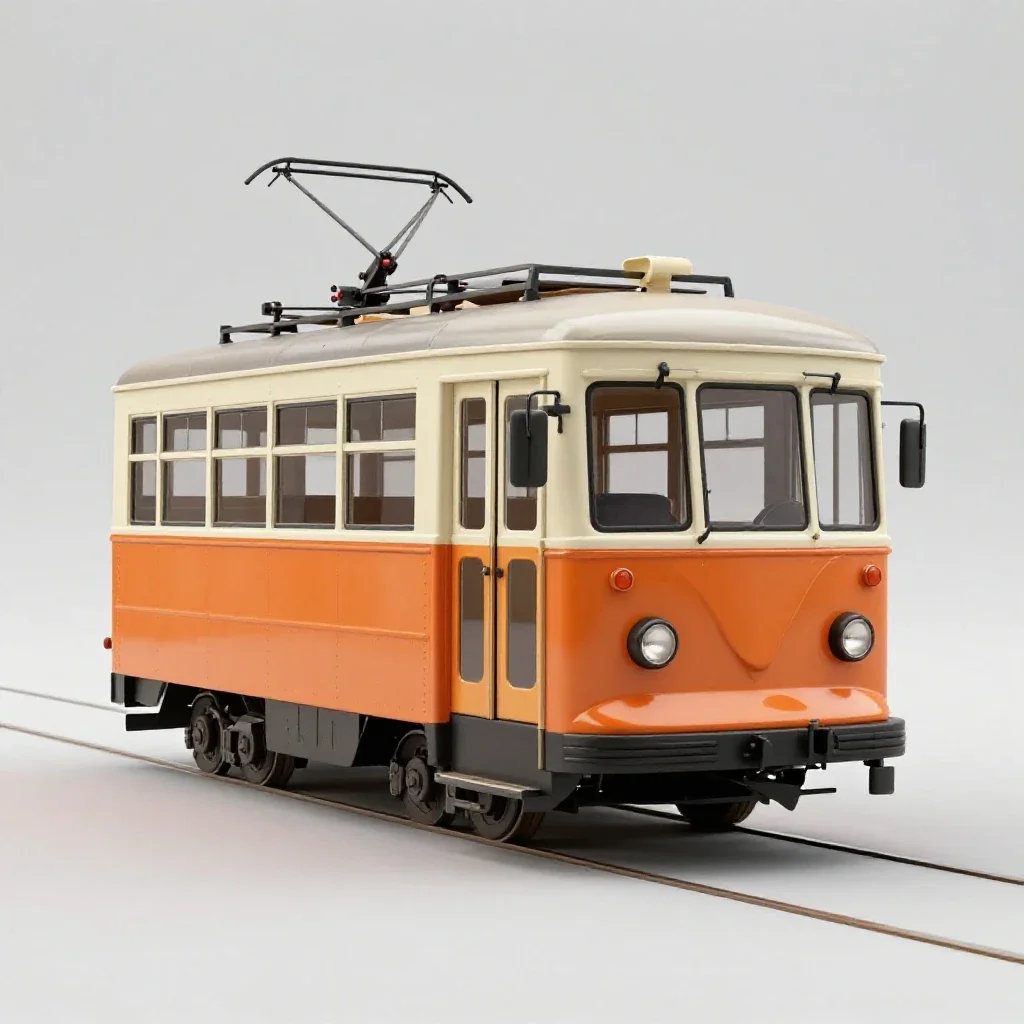 Streetcar isolated on a white background