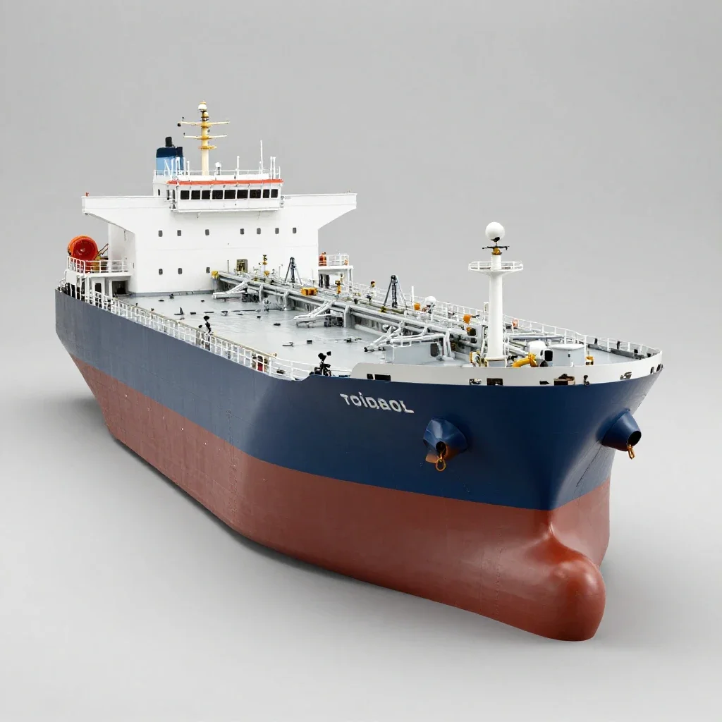 Supertanker isolated on a white background