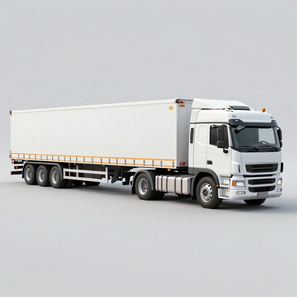 Tandem trailer isolated on a white background