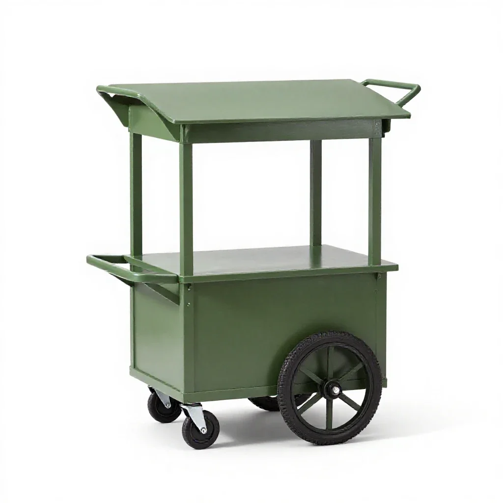 Tea cart isolated on a white background