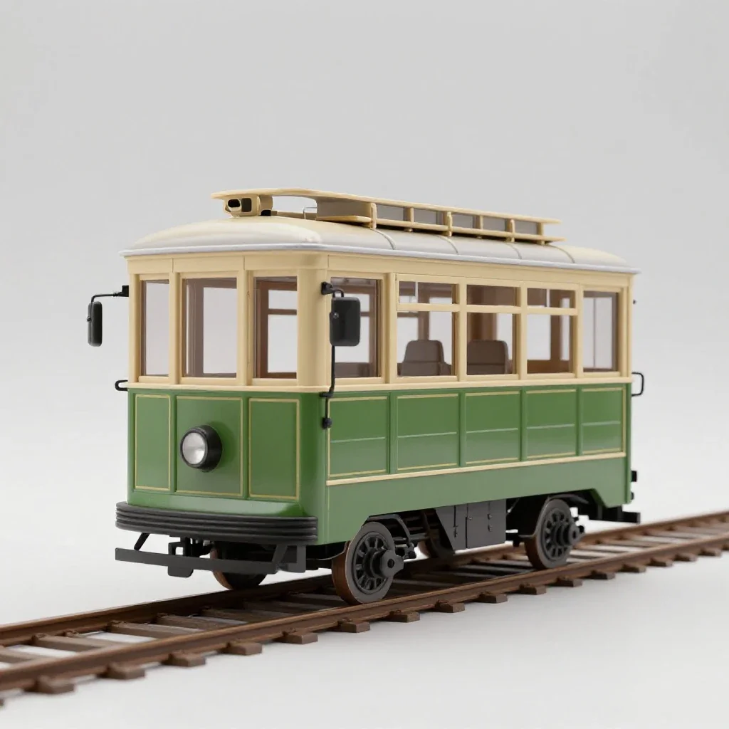 Tramcar isolated on a white background