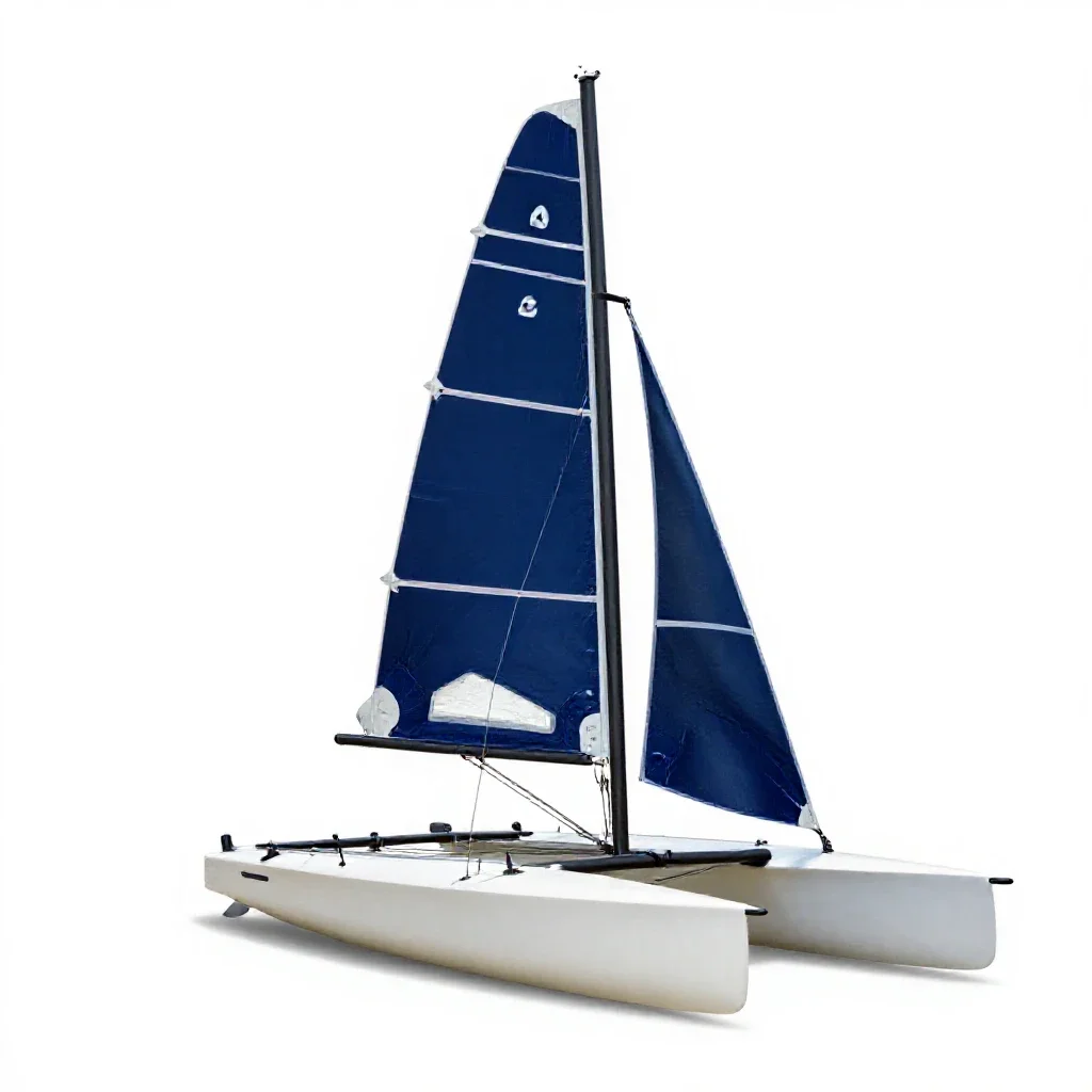 Trimaran isolated on a white background