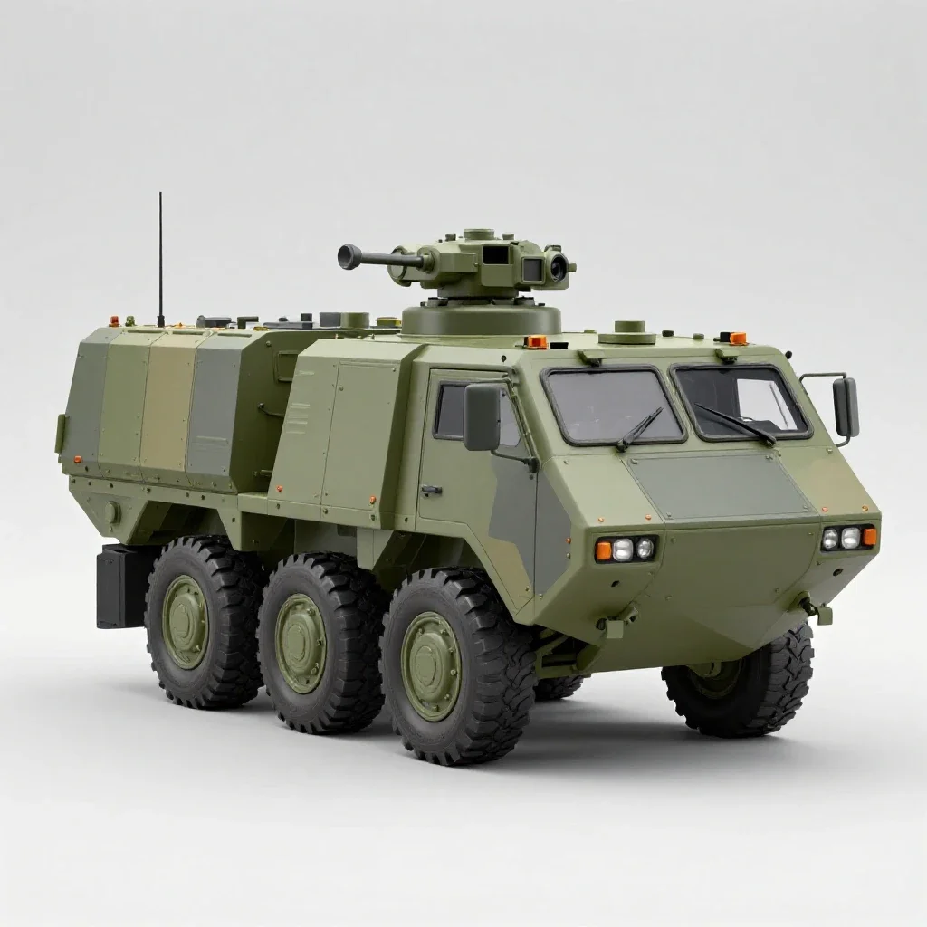 Troop carrier isolated on a white background