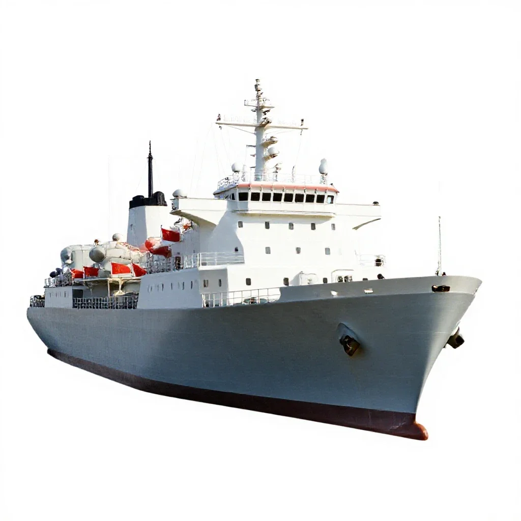 Troopship isolated on a white background