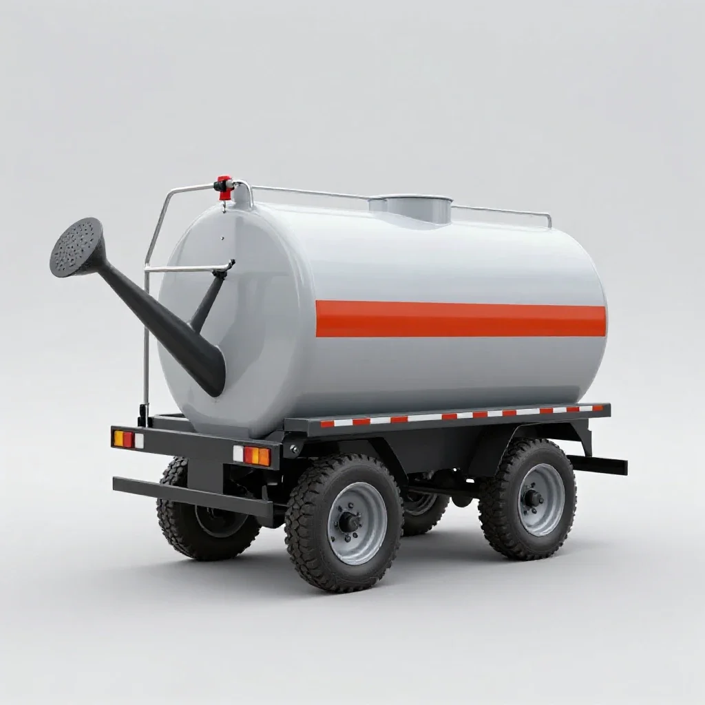 Watering cart isolated on a white background