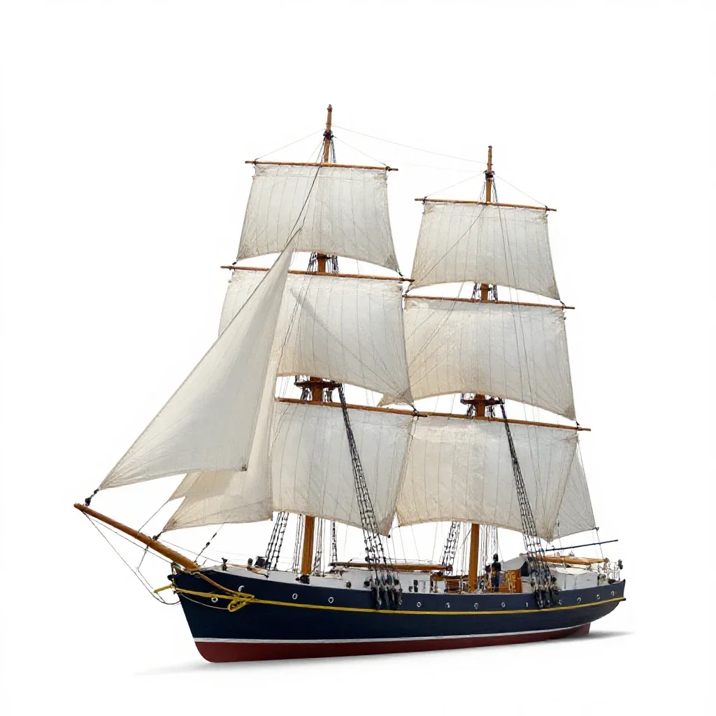 Yawl isolated on a white background