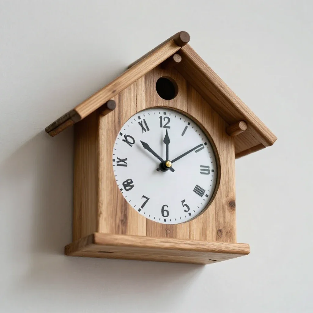 Cuckoo clock isolated on a white background
