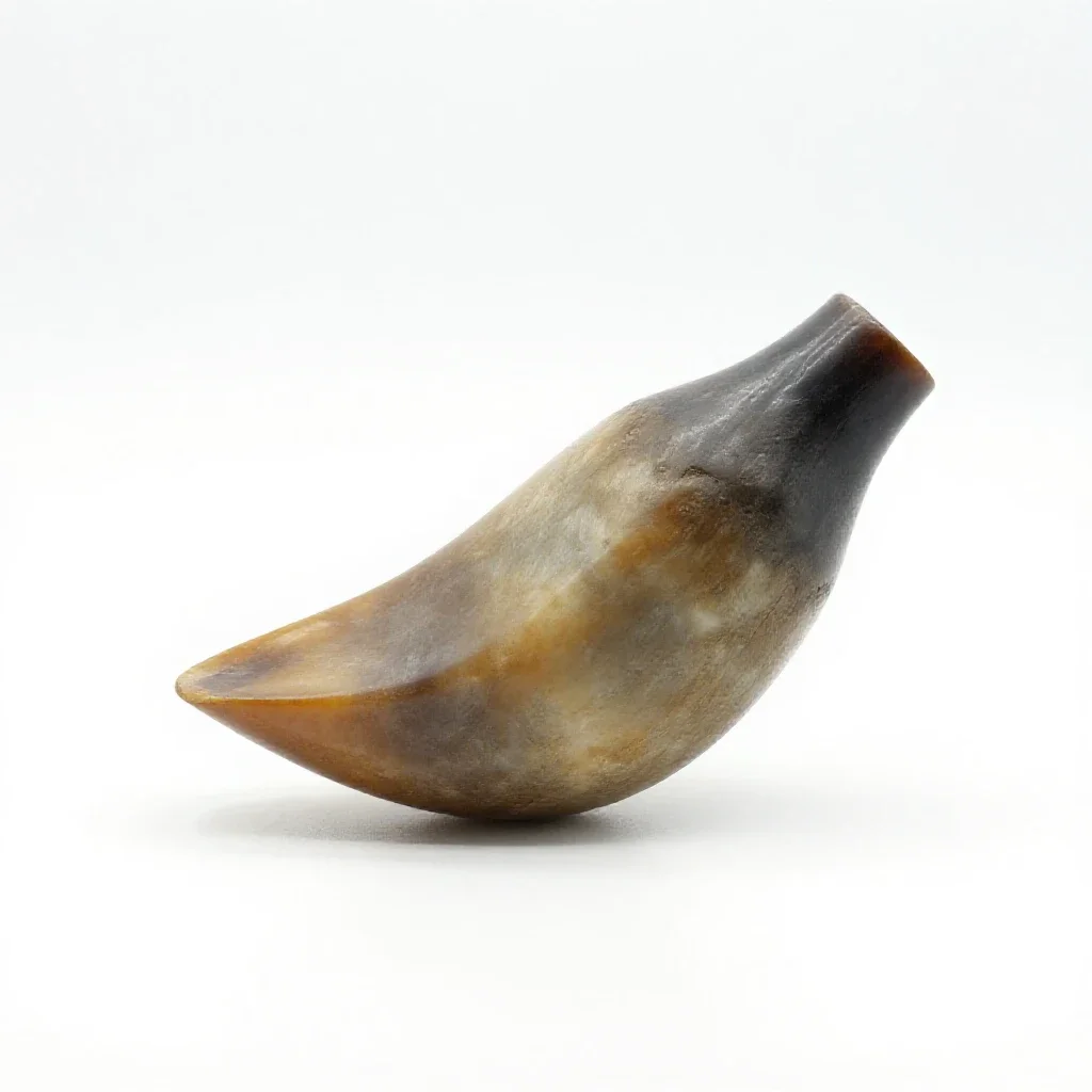 Powder horn isolated on a white background