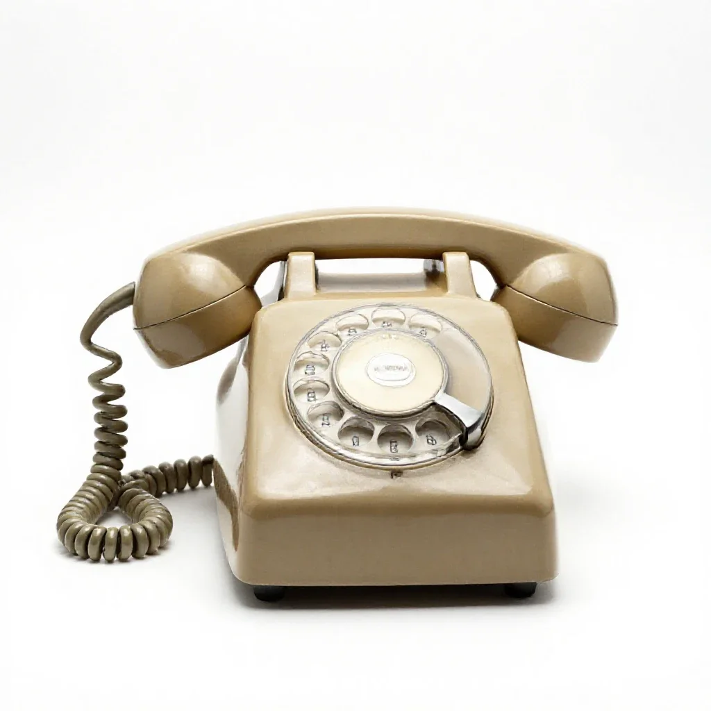 Rotary telephone switchboard isolated on a white background